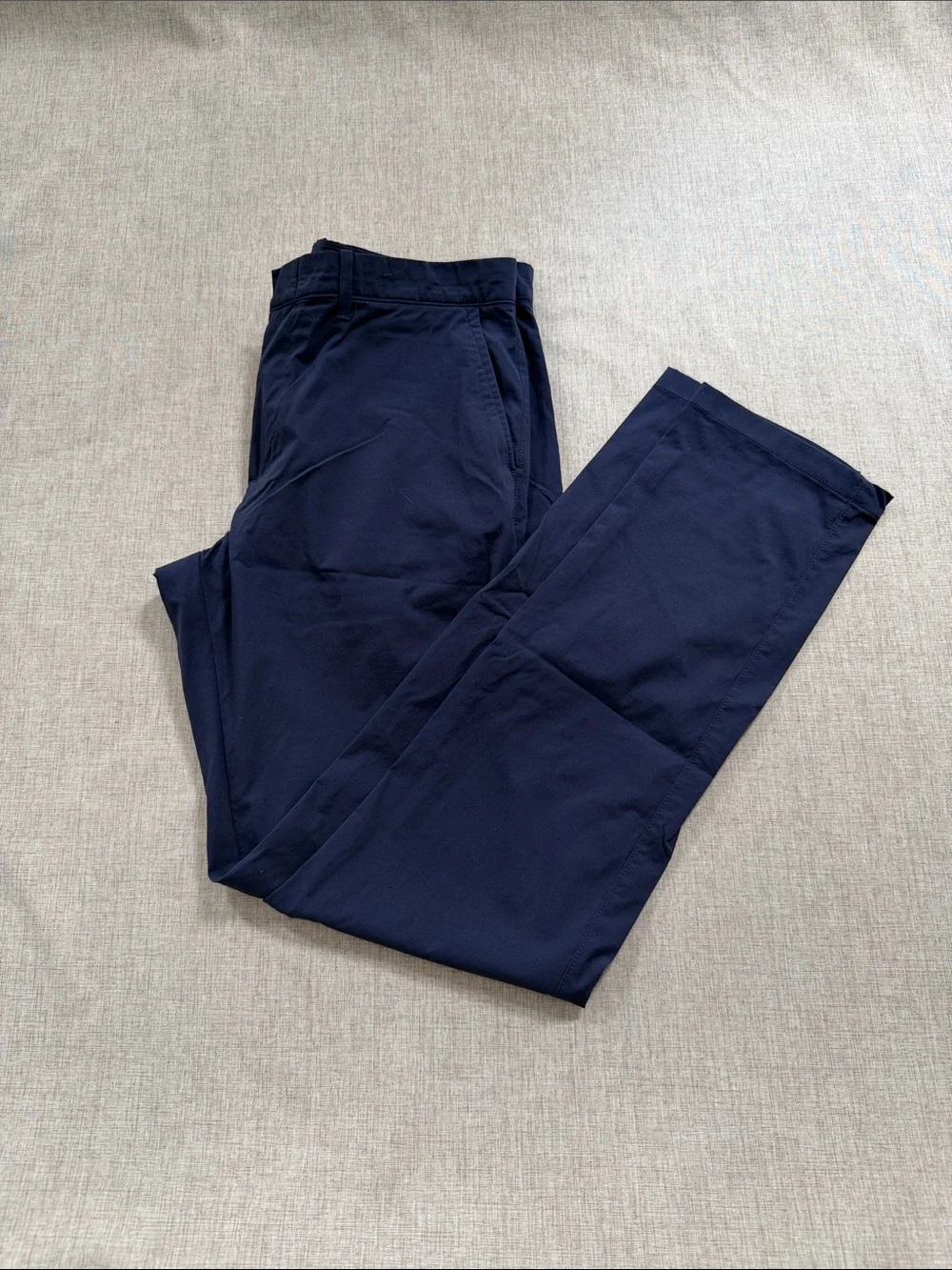 J. Crew 484 slim fit stretch tech pant in navy blue 34 x 34 travel casual